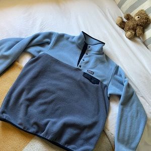 Patagonia Blue Synchilla Fleece T-snap Pullover